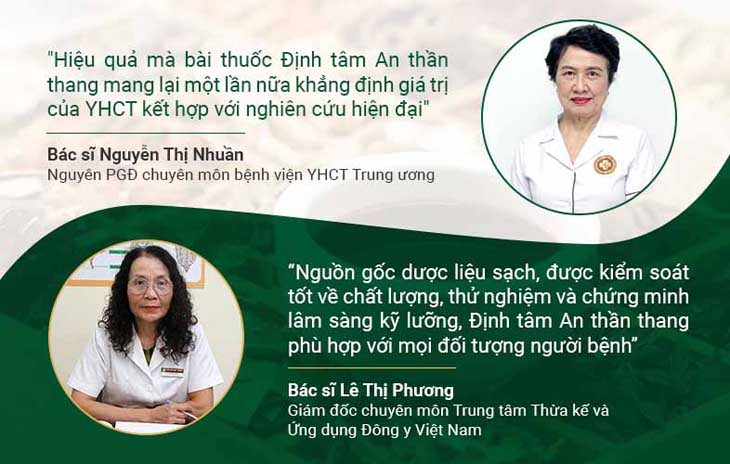 Đánh giá từ chuyên gia về hiệu quả bài thuốc Định tâm An thần thang