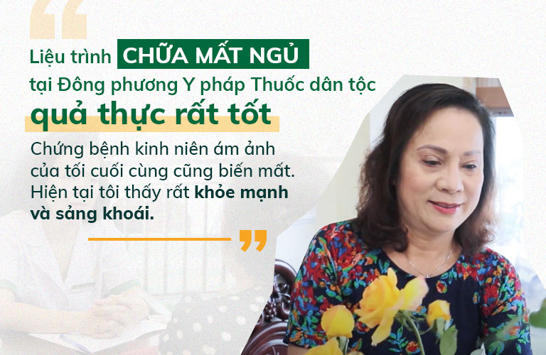 Nghệ sĩ Hương Dung đánh giá tích cực về hiệu quả trị liệu bệnh mất ngủ tại Đông phương Y pháp Nghệ sĩ Hương Dung đánh giá tích cực về hiệu quả trị liệu bệnh mất ngủ tại Đông phương Y pháp