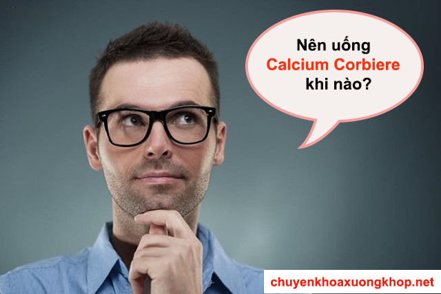 uong calcium corbiere truoc hay sau bua an