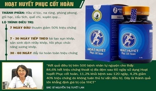 Hoạt huyết Phục cốt hoàn điều trị thoái hóa đốt sống cổ hiệu quả